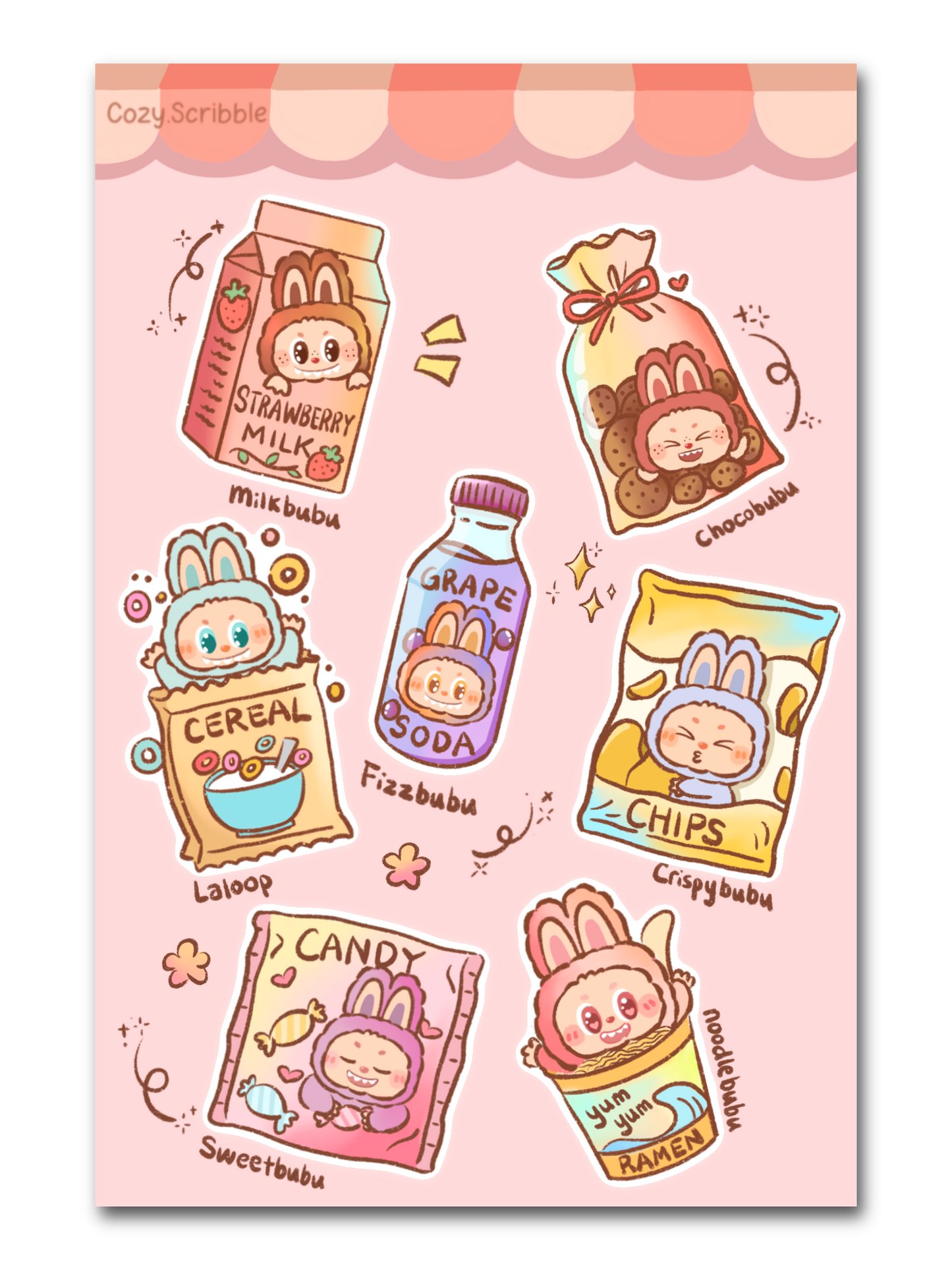 Labu Snacks Sticker Sheet