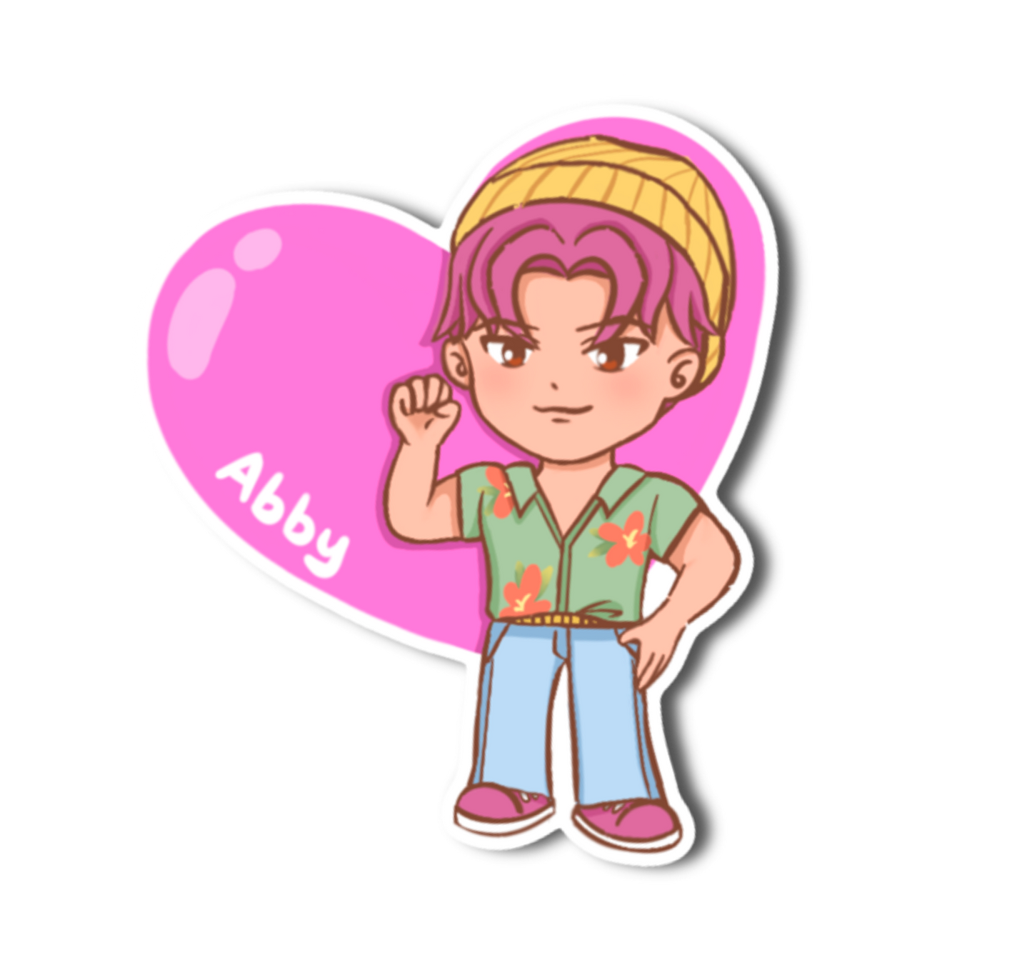 Abby Heart Sticker