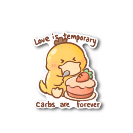 Duckie Carrot Cake Sticker
