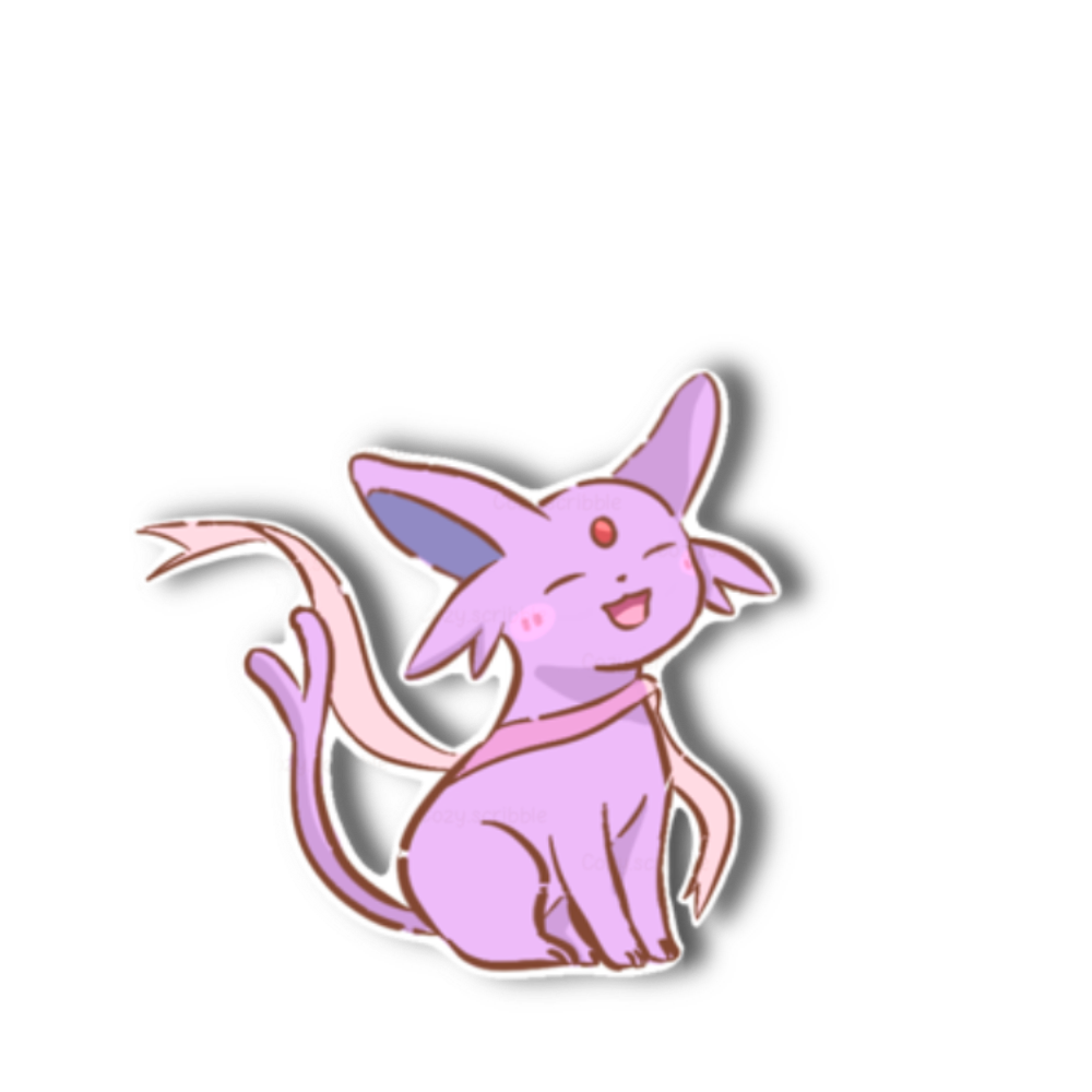 Ribbon Psychic Fox Sticker