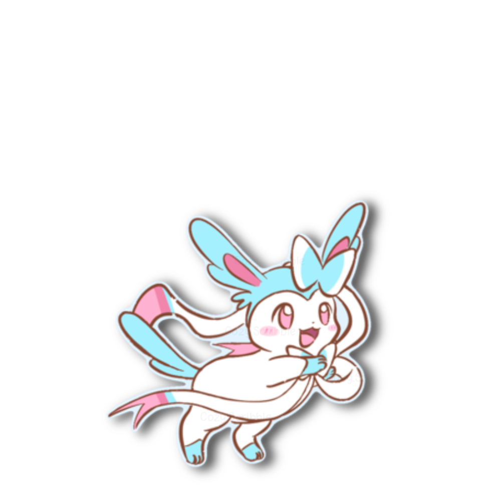 Smiling Blue Fox Sticker