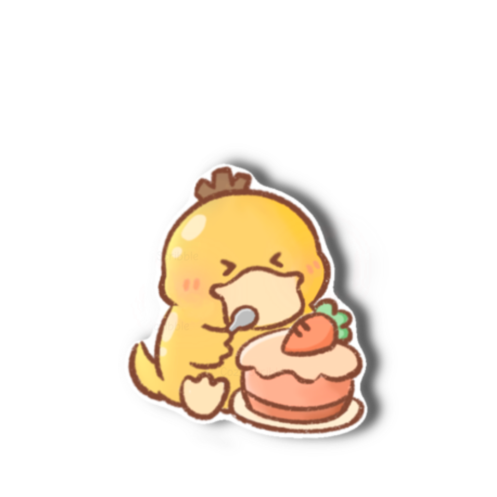 Carrot Cake Duck Sticker