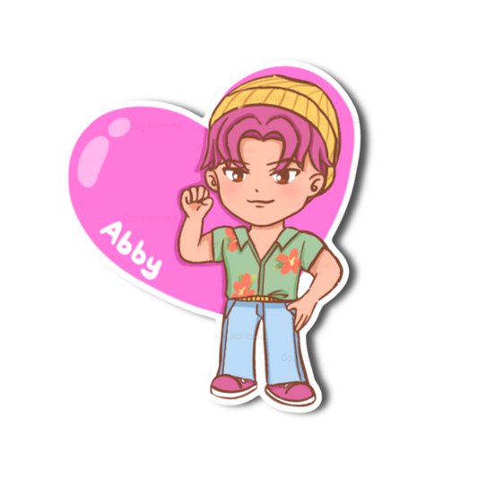 Abby Heart Sticker