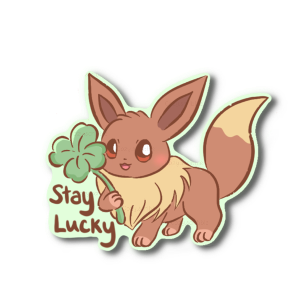 Stay Lucky Fox Sticker