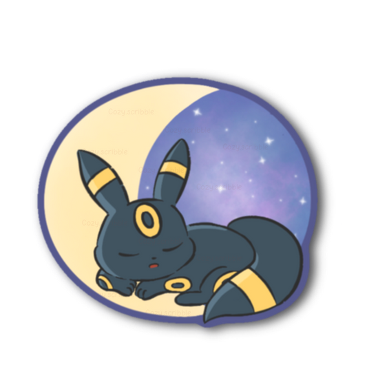 Moon Sleepy Fox Sticker