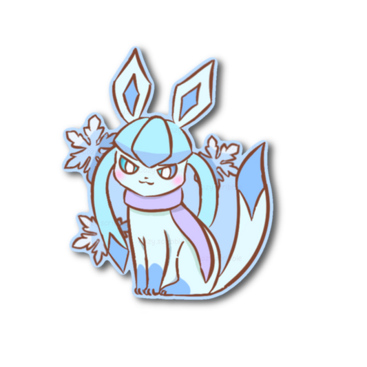 Snow Flake Ice Fox Sticker