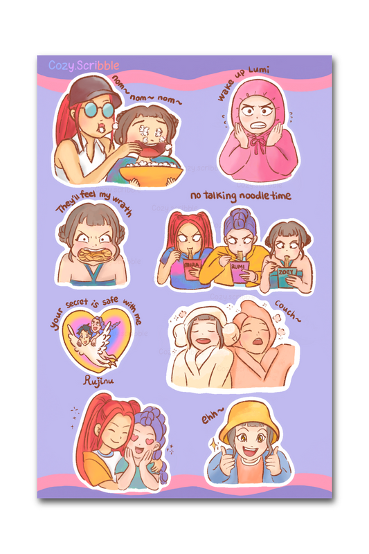 Rumi, Mira & Zoey Sticker Sheet