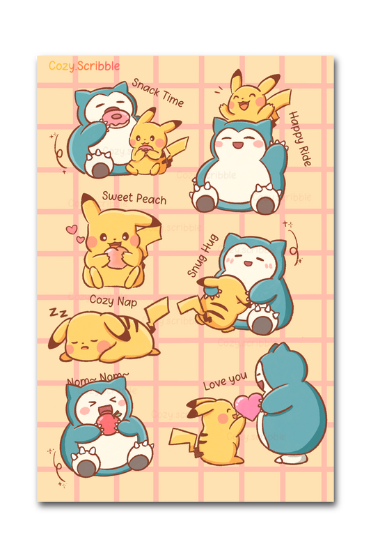 SnorPika Duo Sticker Sheet