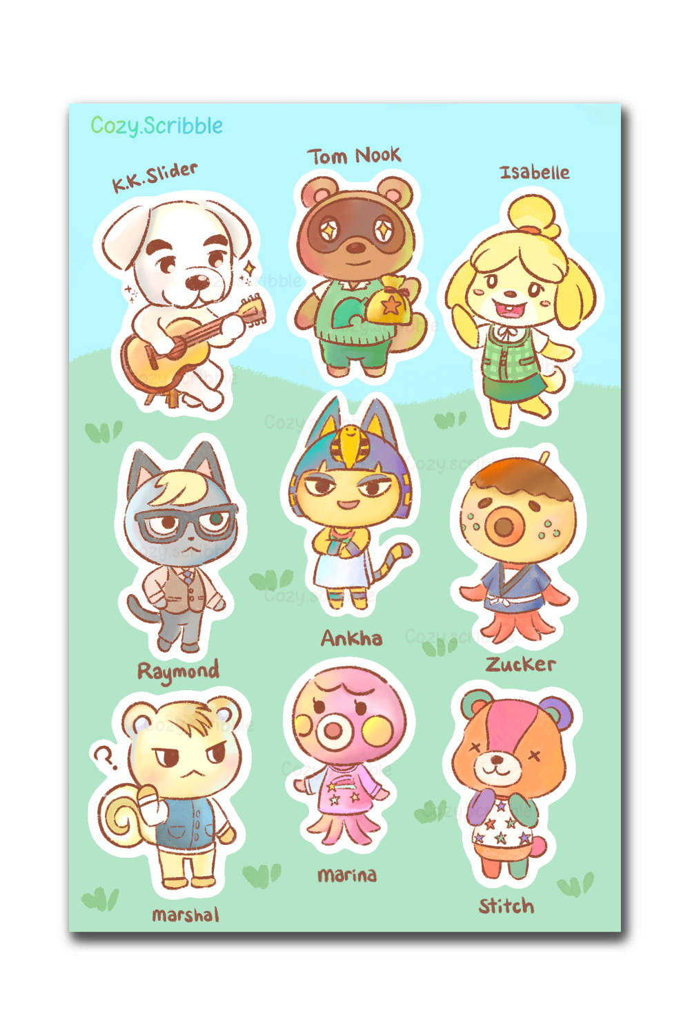 Animal Friends Sticker Sheet