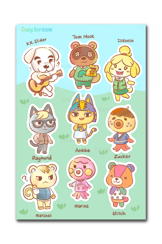 Animal Friends Sticker Sheet