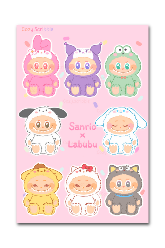 Labu x Dreamy Friends Sticker Sheet