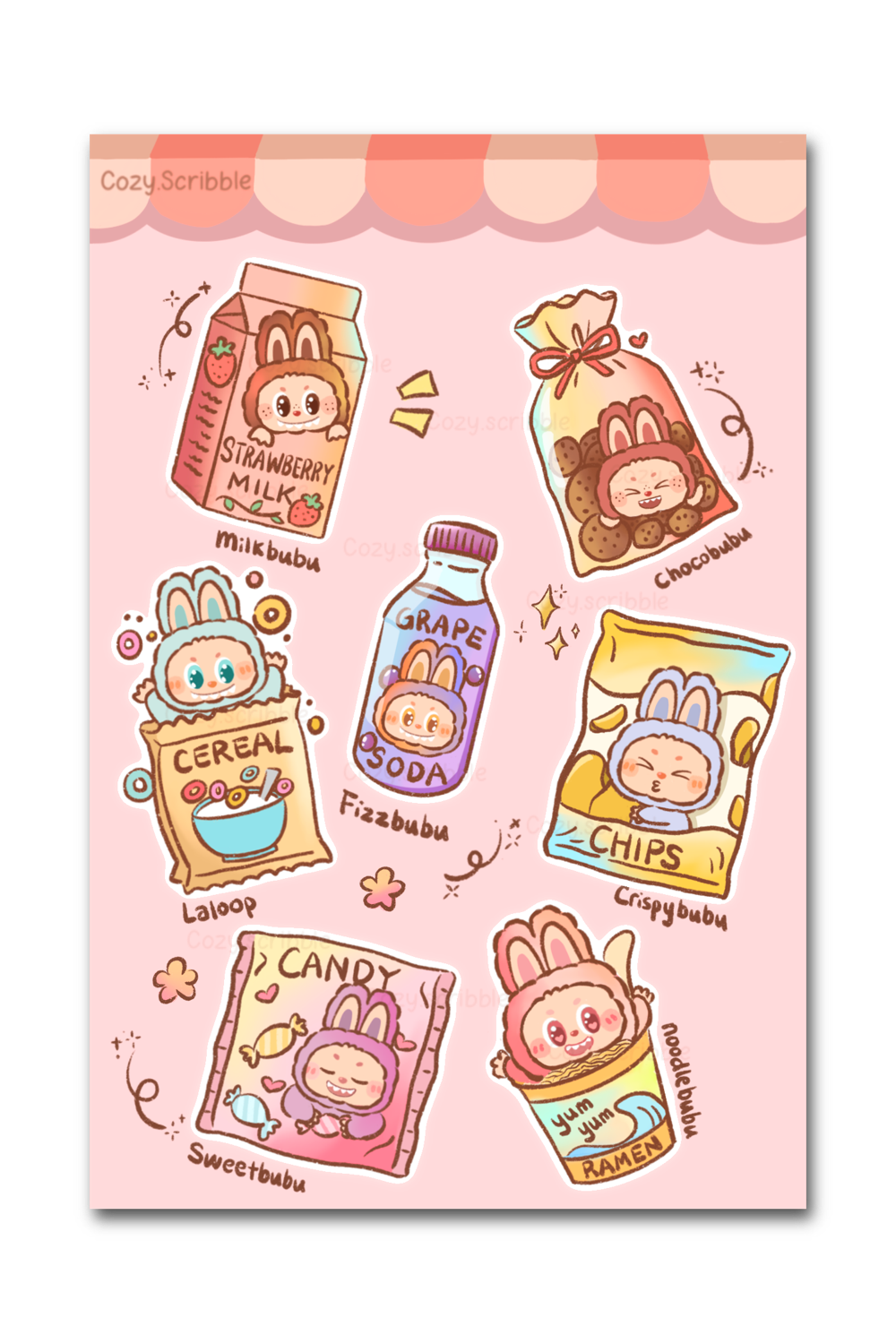 Labu Snacks Sticker Sheet
