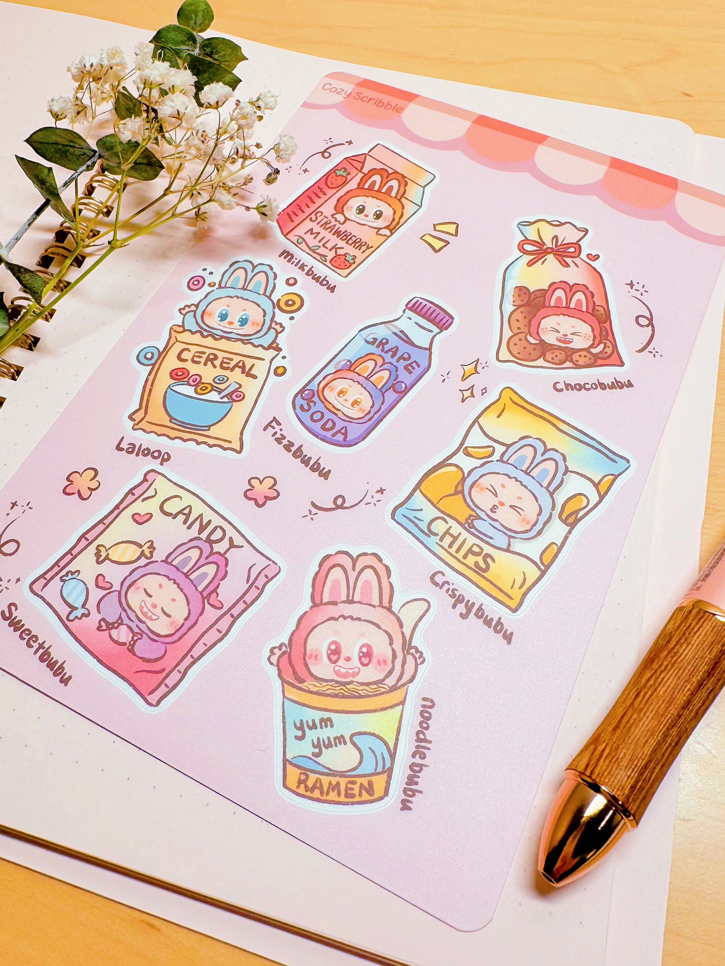 Labu Snacks Sticker Sheet
