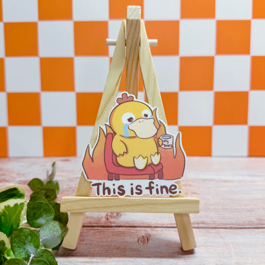 This Is Fine Duck Sticker