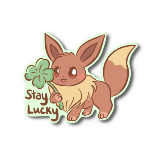Stay Lucky Fox Sticker