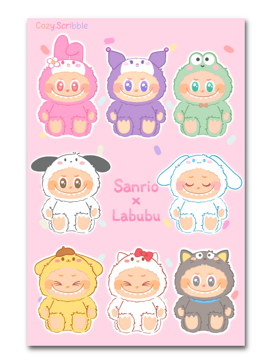 Labu x Dreamy Friends Sticker Sheet