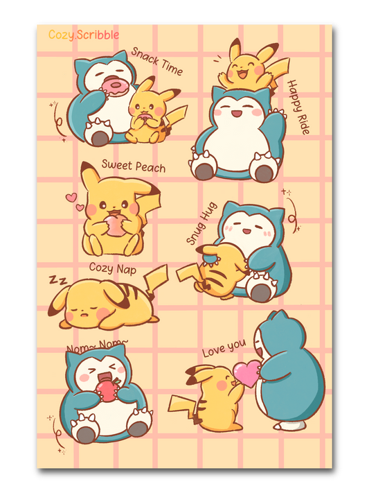 SnorPika Duo Sticker Sheet