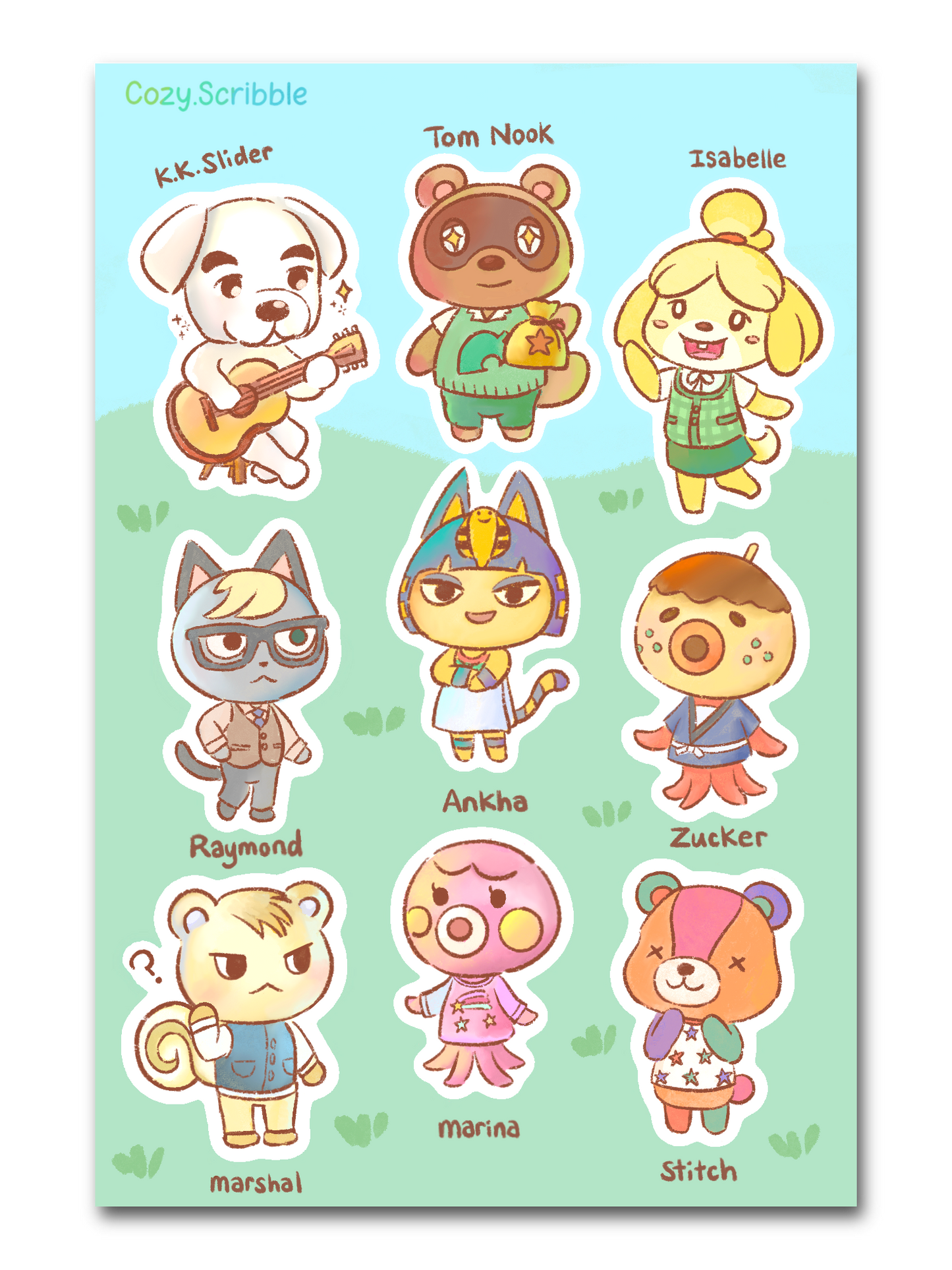 Animal Friends Sticker Sheet