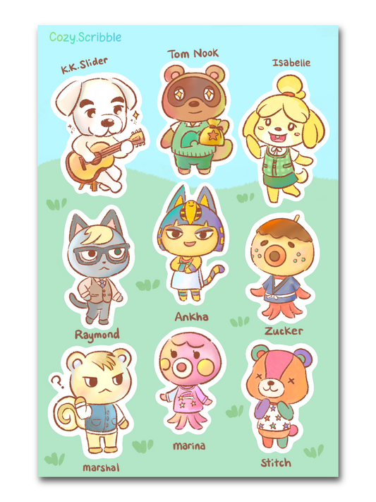 Animal Friends Sticker Sheet