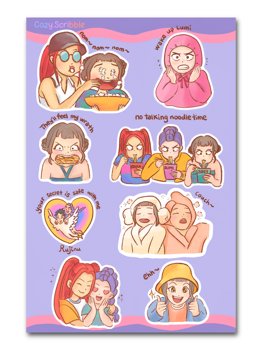 Rumi, Mira & Zoey Sticker Sheet