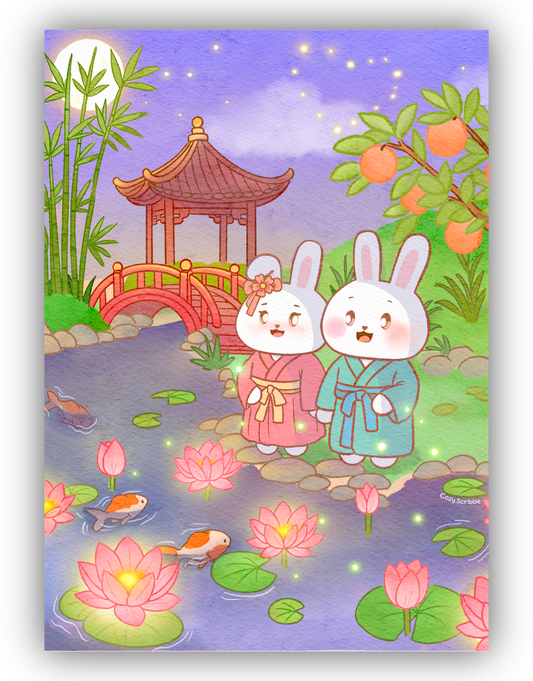 Koifish Pond Bunnies (5 x 7)