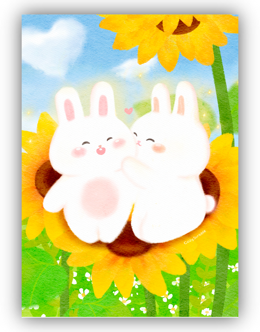 Sunflower Bunnies (5 x 7)