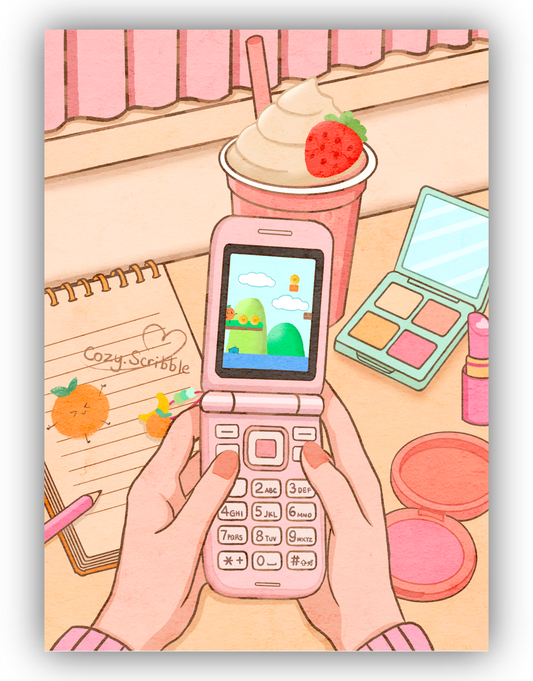 Y2K Flip Phone (5 x 7)
