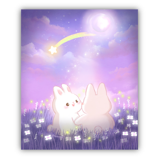 Moonlight Bunnies    (8 x 10)