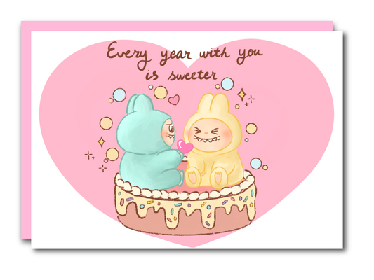 Sweeter with You Labu Greeting Card