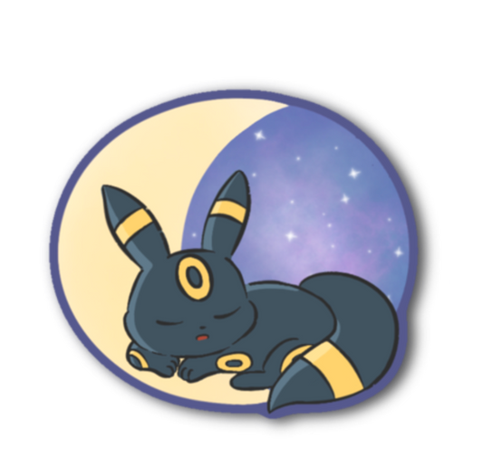 Moon Sleepy Fox Sticker