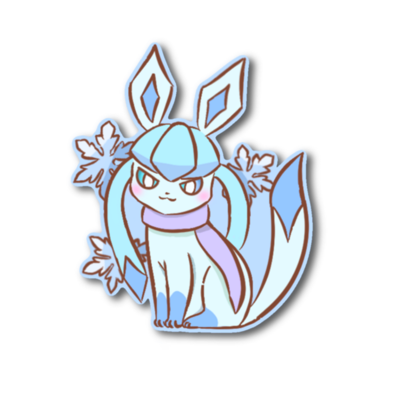 Snow Flake Ice Fox Sticker