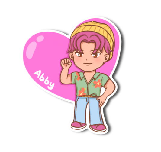 Abby Heart Sticker