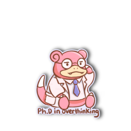 Ph.D Overthinker Sticker