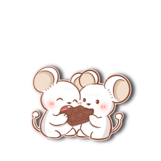 Mouse Chocolate Sticker