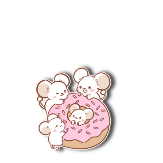 Donut Mice Family Sticker