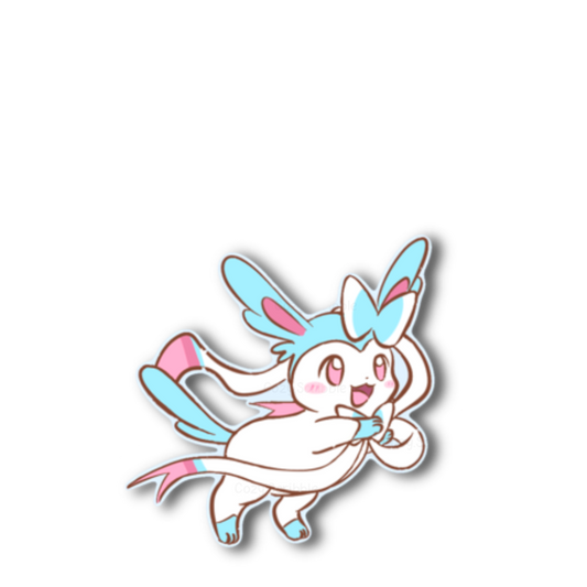 Smiling Blue Fox Sticker