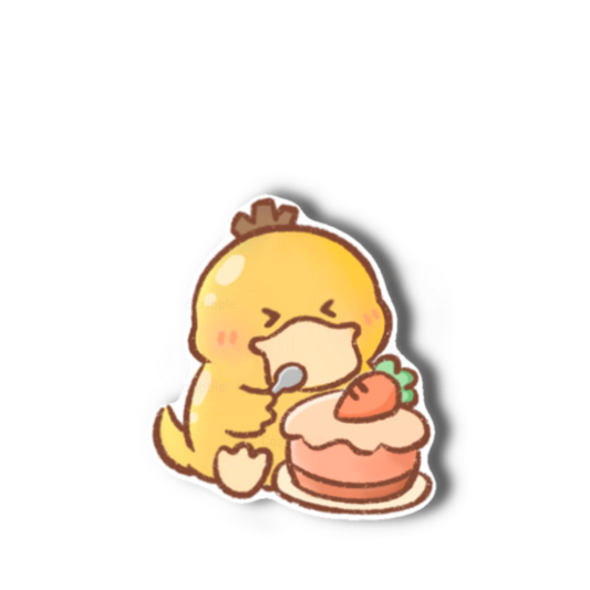 Carrot Cake Duck Sticker