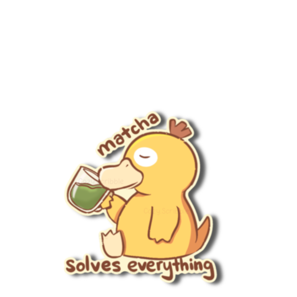 Matcha Solves Everything Sticker