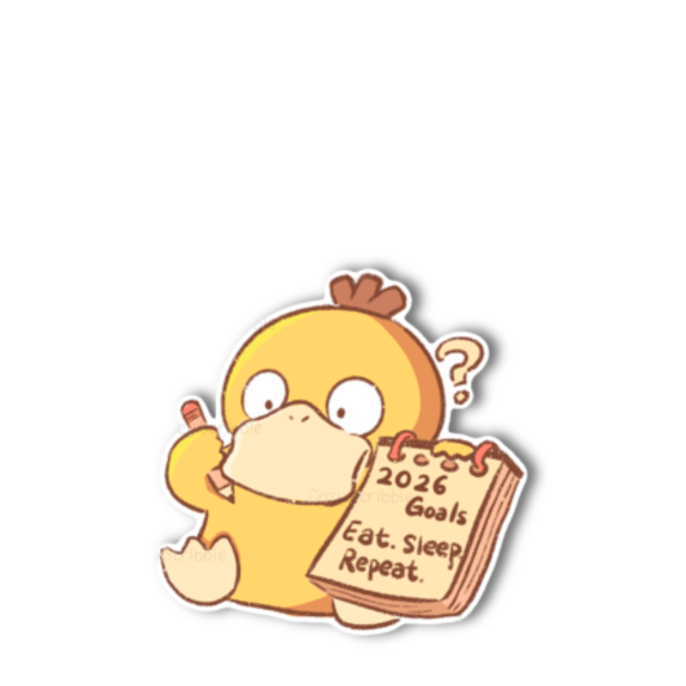 2026 Goals Duck Sticker