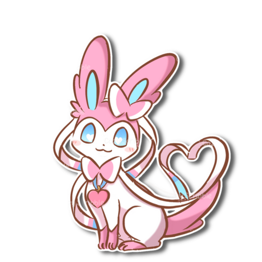 Heart Fox XL Sticker