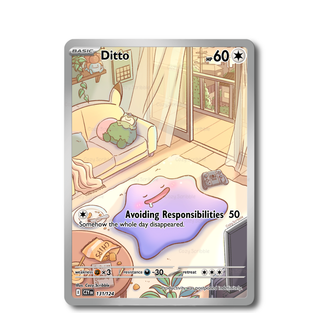 Avoiding Responsibilities Card Art Sticker