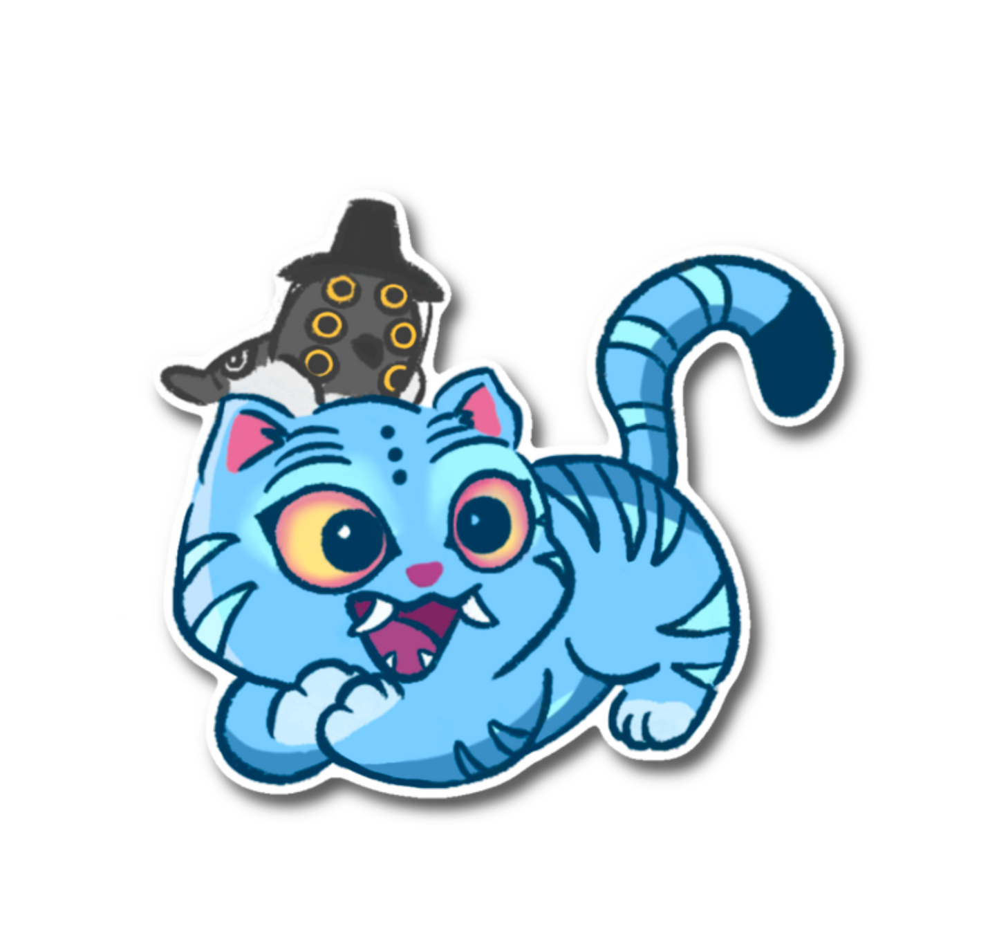Cheerful Derbi and Sussi Sticker
