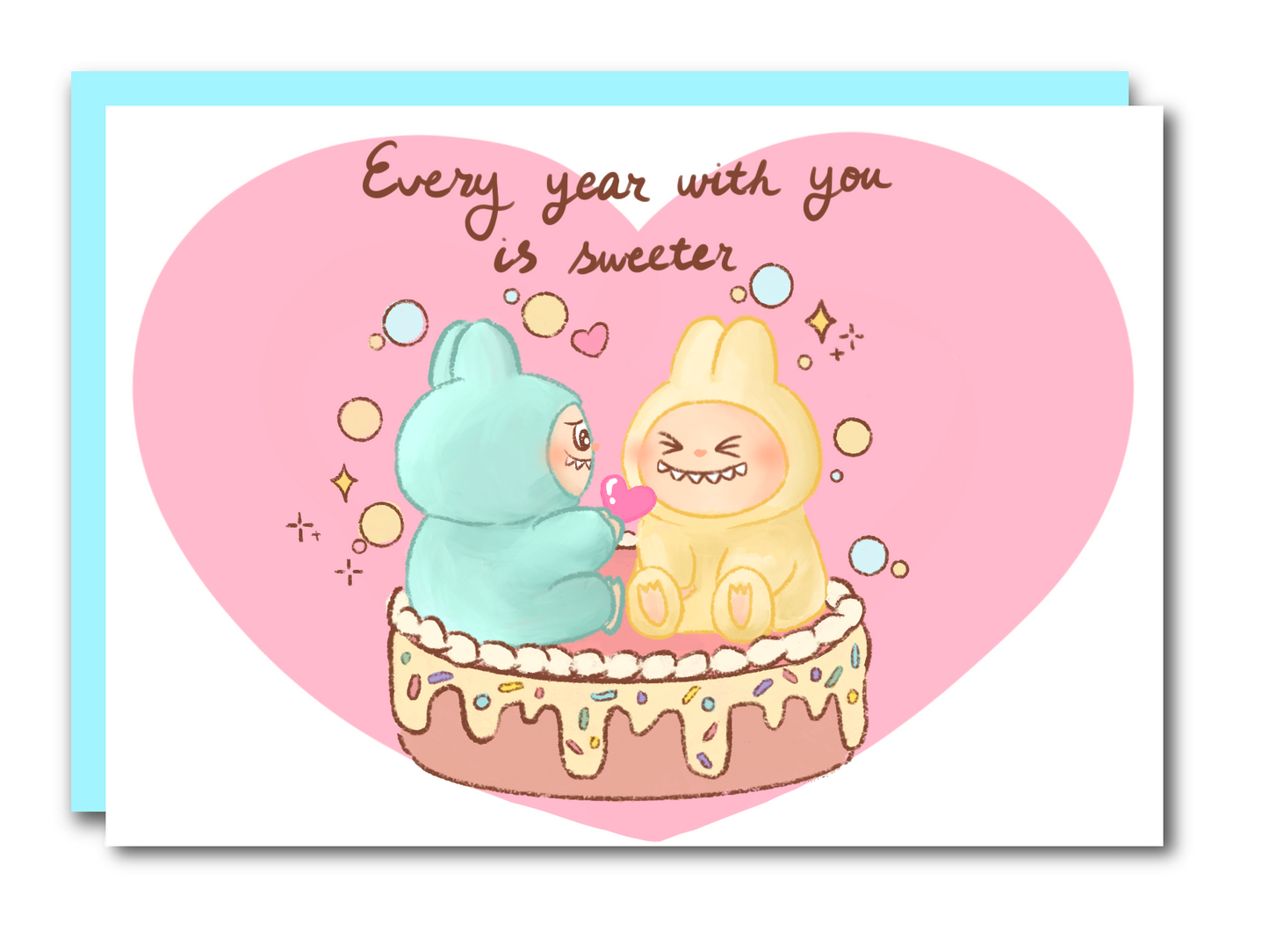 Sweeter with You Labu Greeting Card