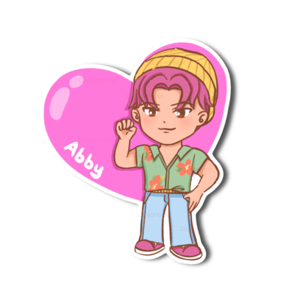 Abby Heart Sticker