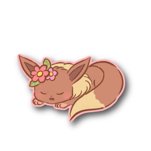 Sleeping Fox Sticker