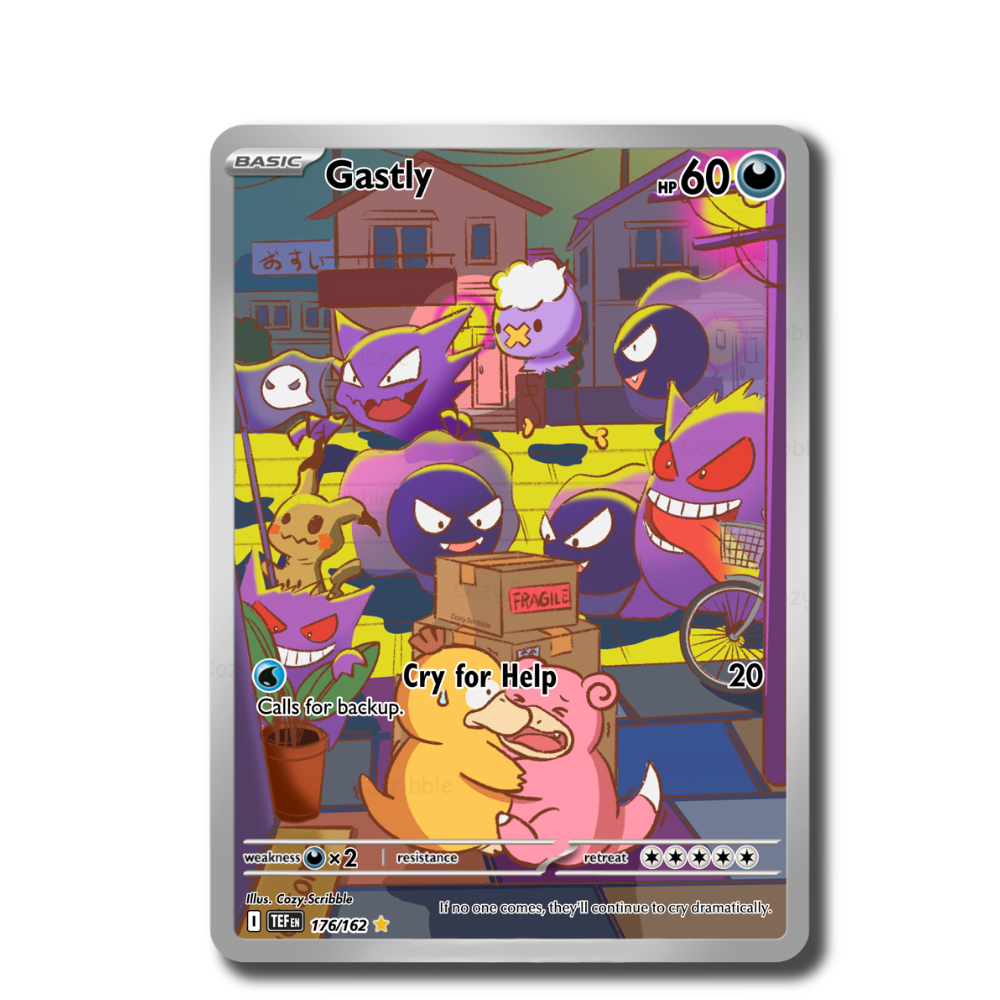 Night Ghost Card Art Sticker