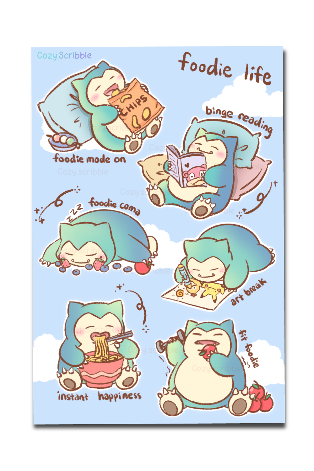 Foodie Life Sticker Sheet