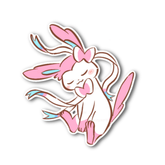Ribbon Fox Sleepy Sticker