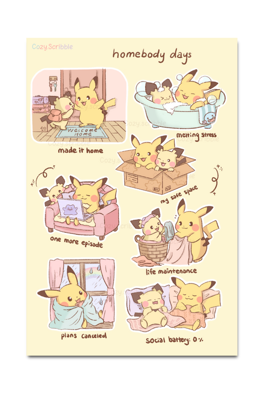 Homebody Days Sticker Sheet